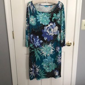 Tori Richard Ladies Dress Size XL Rayon and Spandex Made in Hawaii